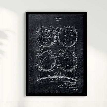 Quadro Patente Bola de Futebol