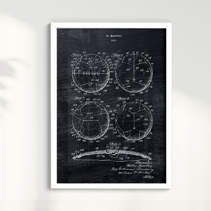 Quadro Patente Bola de Futebol