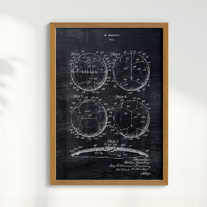 Quadro Patente Bola de Futebol