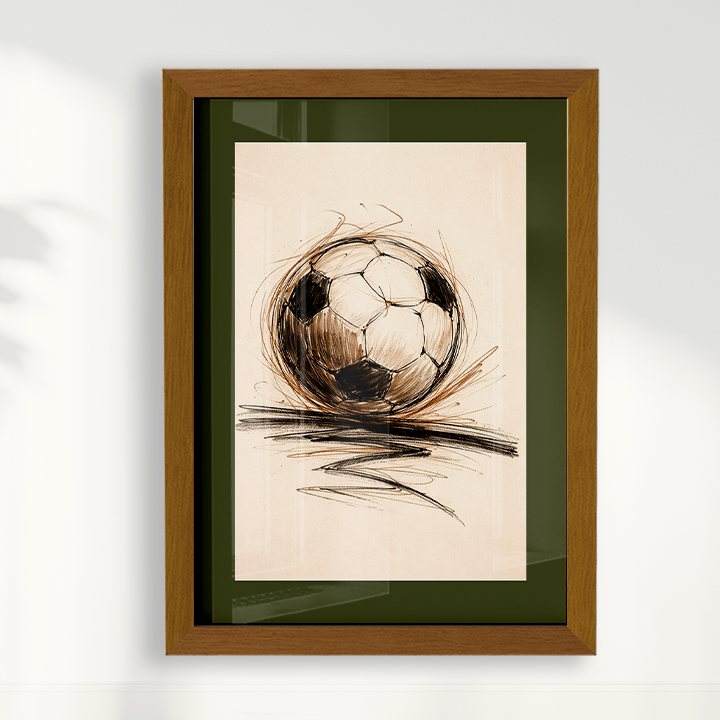 Quadro Bola de Futebol Artístico