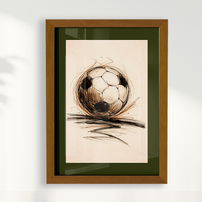 Quadro Bola de Futebol Artístico