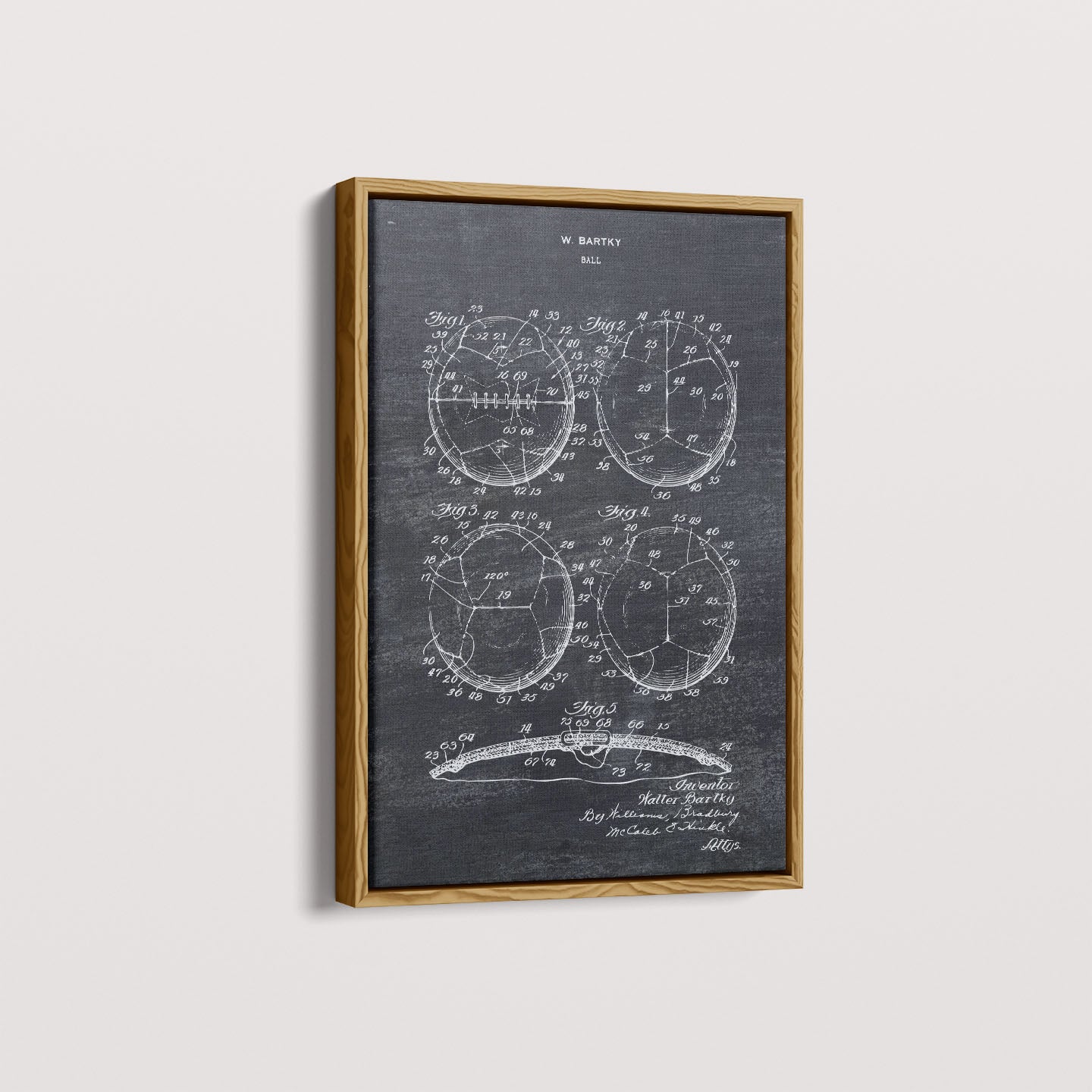 Quadro Patente Bola de Futebol