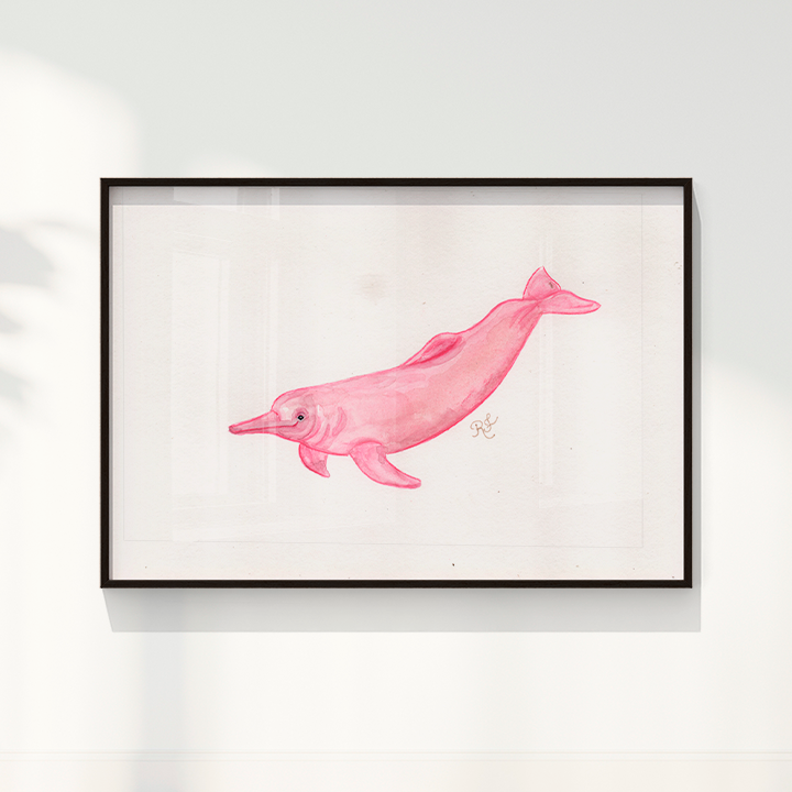 Quadro Boto cor de rosa por Rayana Karoline