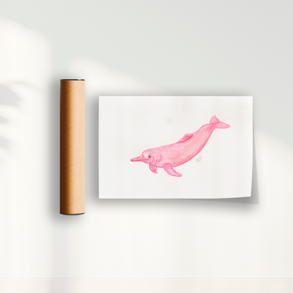 Quadro Boto cor de rosa por Rayana Karoline