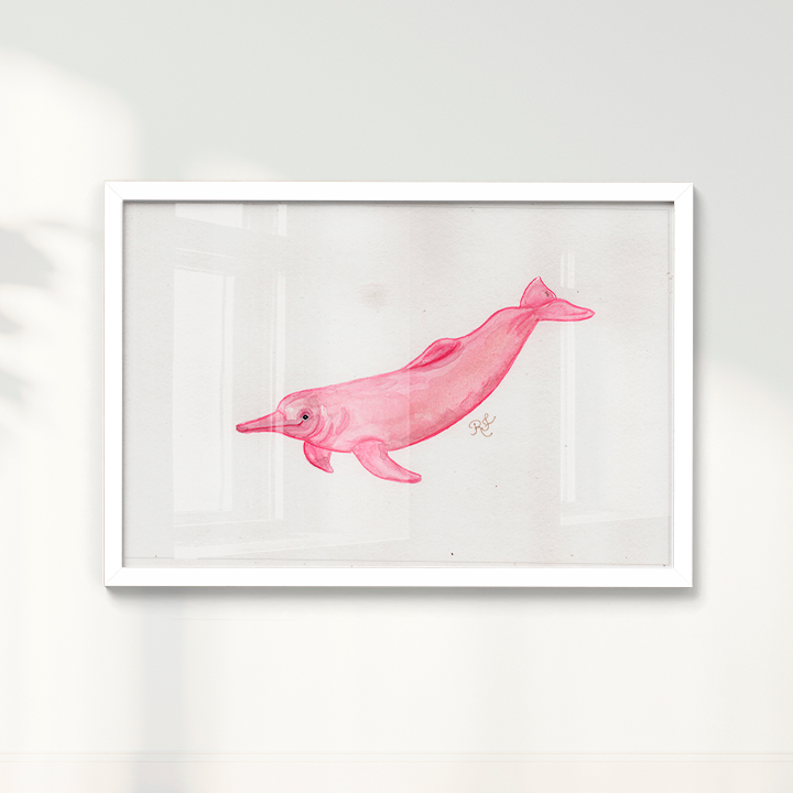 Quadro Boto cor de rosa por Rayana Karoline