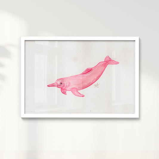 Quadro Boto cor de rosa por Rayana Karoline