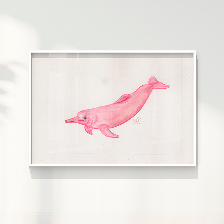 Quadro Boto cor de rosa por Rayana Karoline