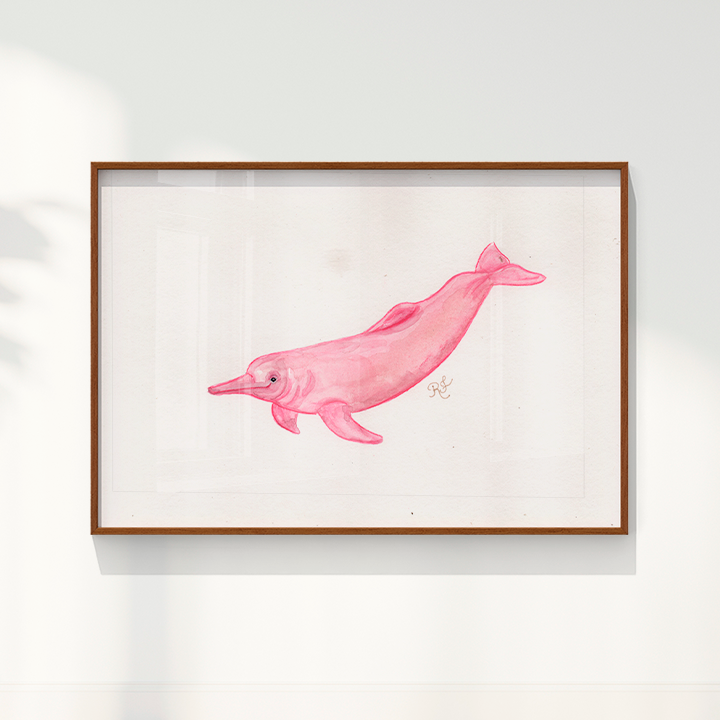 Quadro Boto cor de rosa por Rayana Karoline