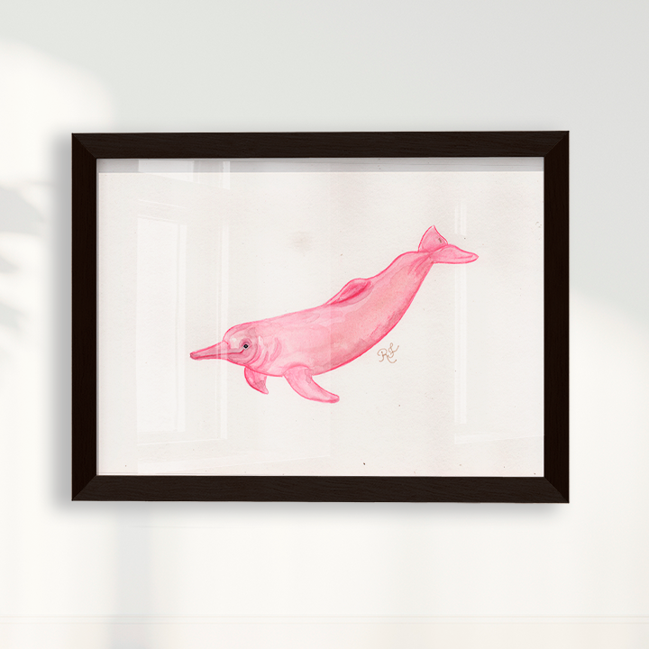 Quadro Boto cor de rosa por Rayana Karoline