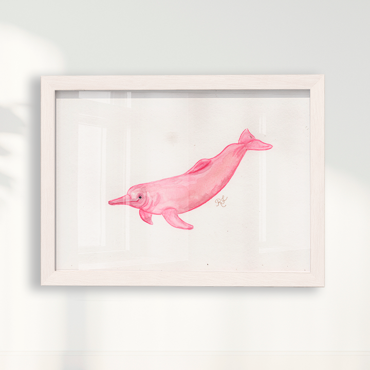 Quadro Boto cor de rosa por Rayana Karoline