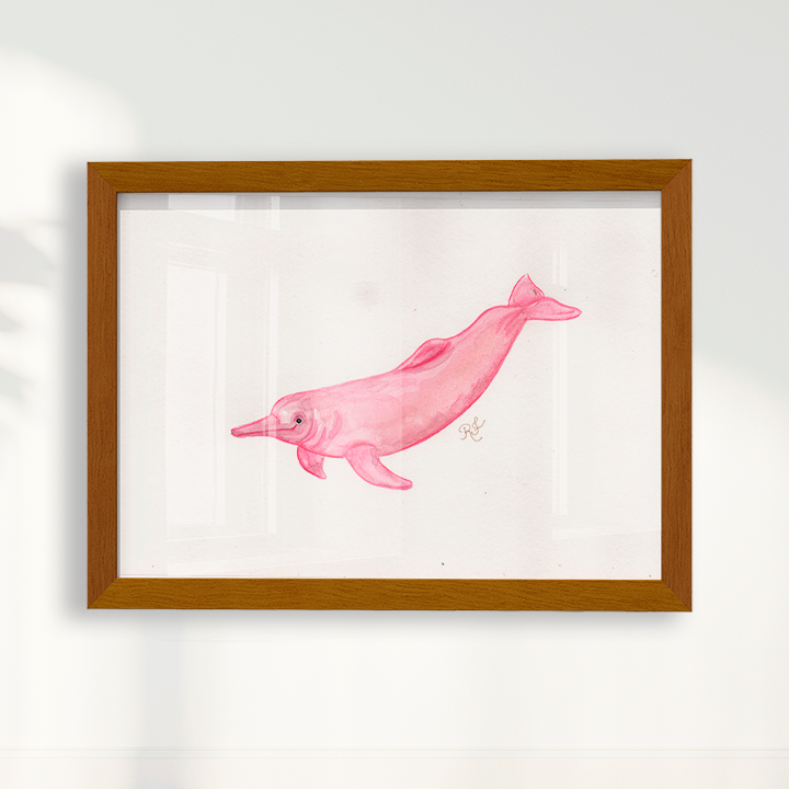 Quadro Boto cor de rosa por Rayana Karoline