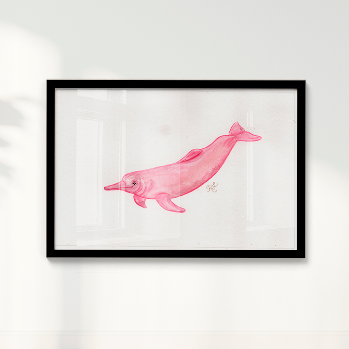 Quadro Boto cor de rosa por Rayana Karoline
