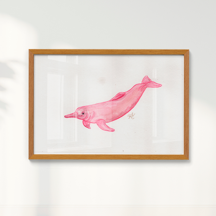Quadro Boto cor de rosa por Rayana Karoline