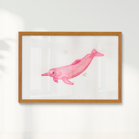 Quadro Boto cor de rosa por Rayana Karoline