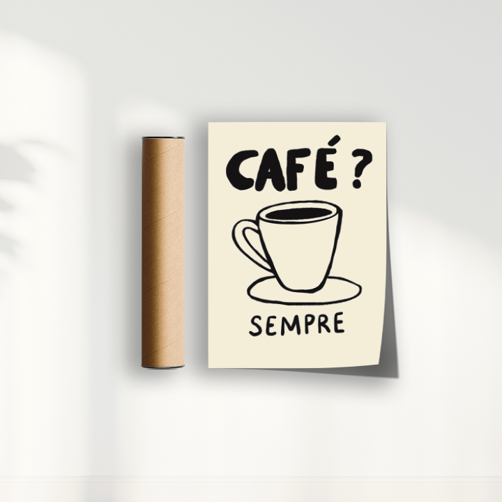 Quadro Café Sempre por Bruna Miyuki