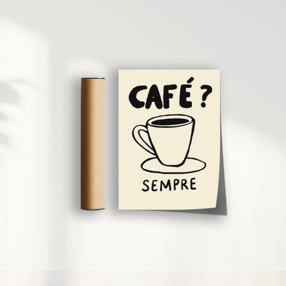 Quadro Café Sempre por Bruna Miyuki