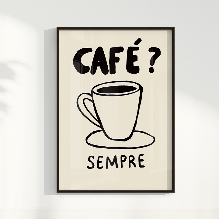 Quadro Café Sempre por Bruna Miyuki