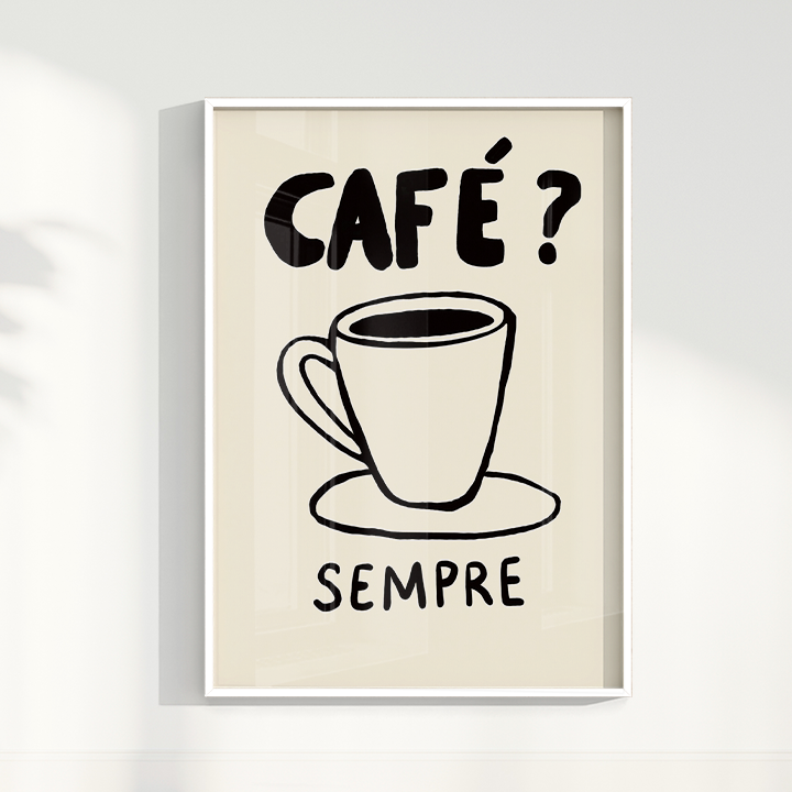 Quadro Café Sempre por Bruna Miyuki