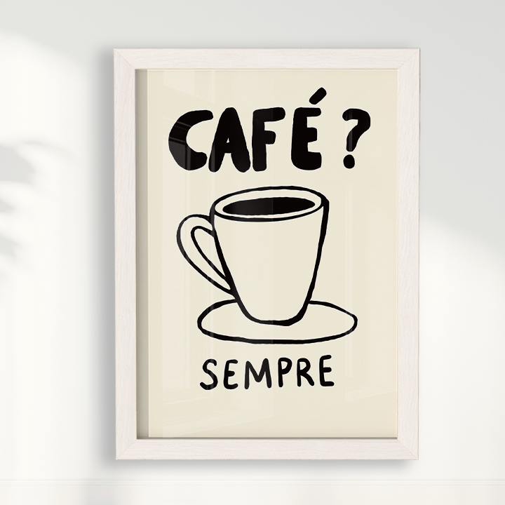 Quadro Café Sempre por Bruna Miyuki