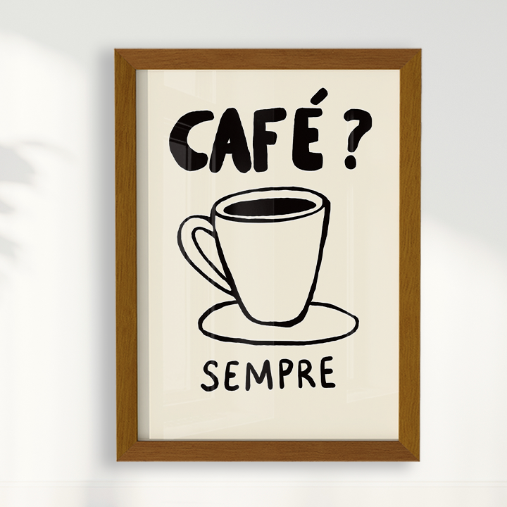 Quadro Café Sempre por Bruna Miyuki