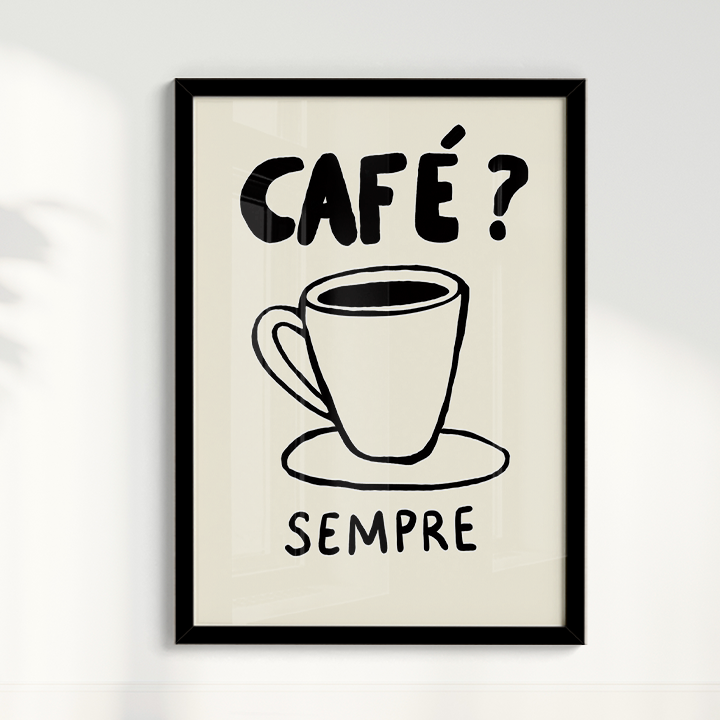 Quadro Café Sempre por Bruna Miyuki