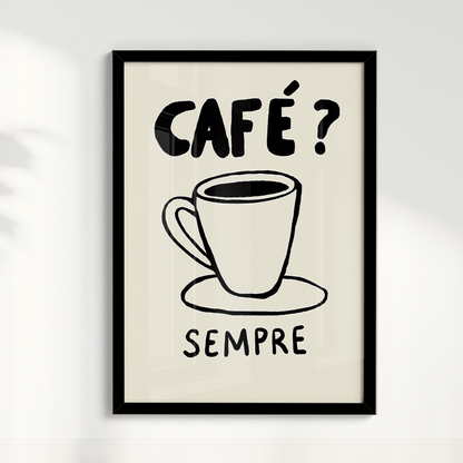 Quadro Café Sempre por Bruna Miyuki