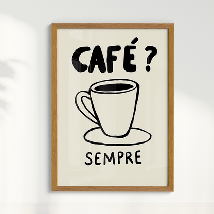 Quadro Café Sempre por Bruna Miyuki