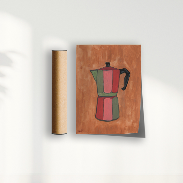 Quadro Cafeteira por aquarelando