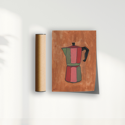 Quadro Cafeteira por aquarelando