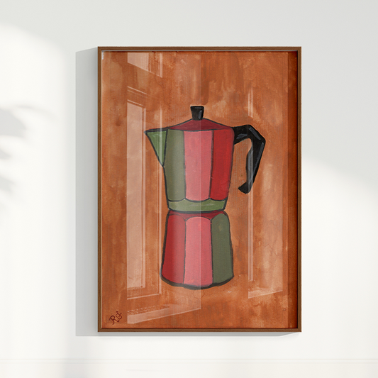 Quadro Cafeteira por aquarelando