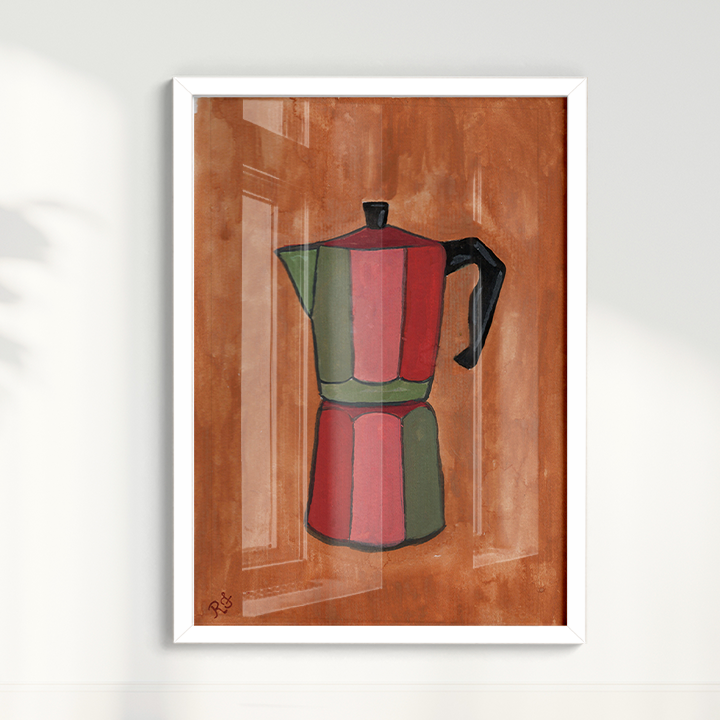 Quadro Cafeteira por aquarelando