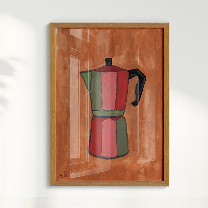 Quadro Cafeteira por aquarelando