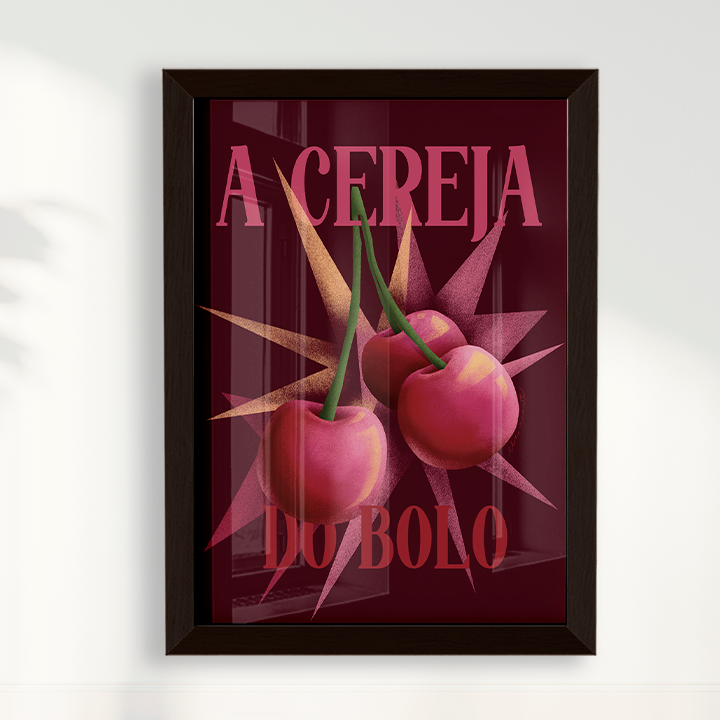 Quadro A Cereja Do Bolo por Ela Marte