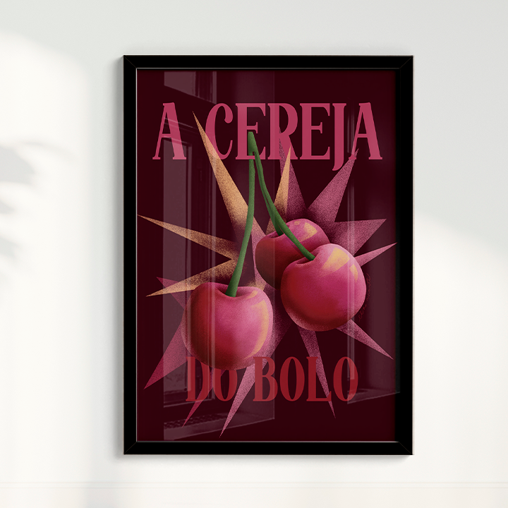Quadro A Cereja Do Bolo por Ela Marte
