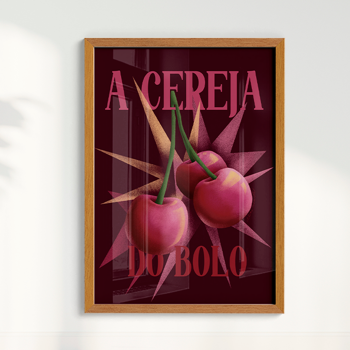 Quadro A Cereja Do Bolo por Ela Marte