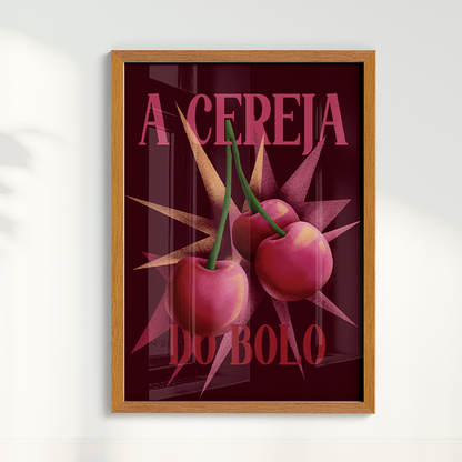 Quadro A Cereja Do Bolo por Ela Marte