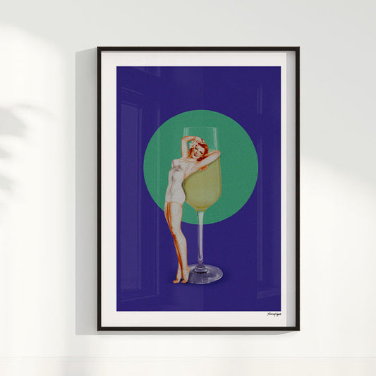 Quadro Pin-up Champagne por Adoro Cores