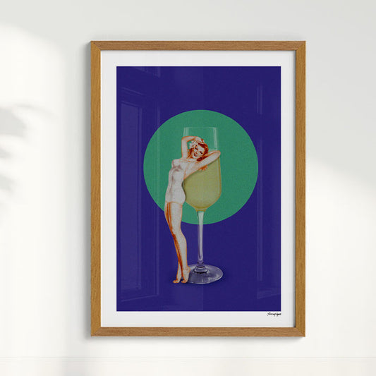 Quadro Pin-up Champagne por Adoro Cores