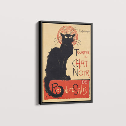 Quadro Poster Vintage Chat noir