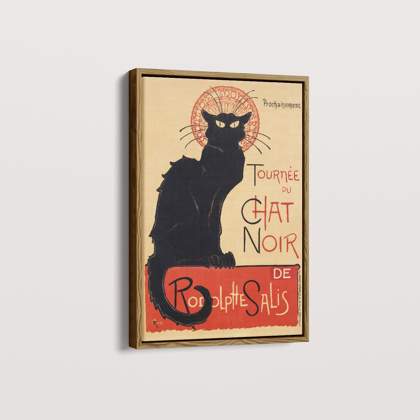 Quadro Poster Vintage Chat noir