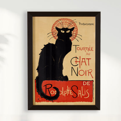 Quadro Poster Vintage Chat noir