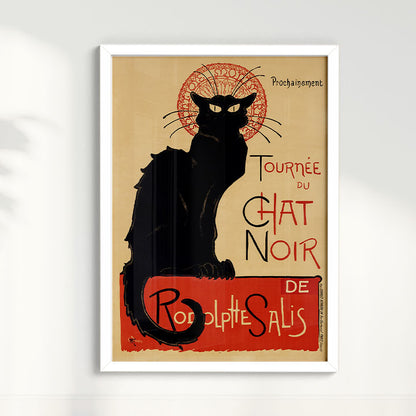 Quadro Poster Vintage Chat noir