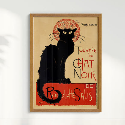 Quadro Poster Vintage Chat noir