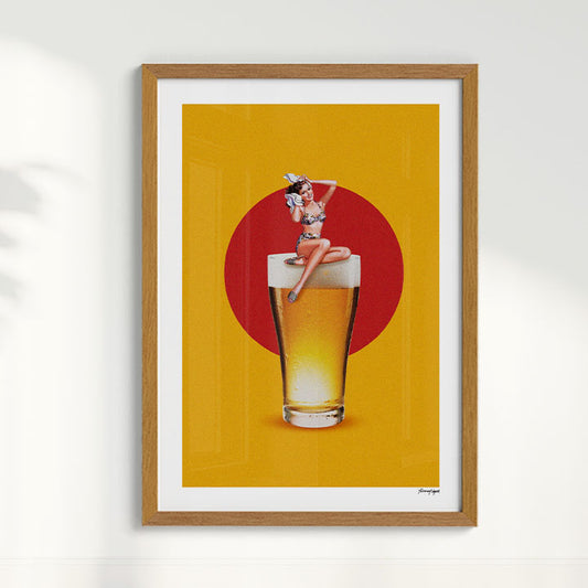 Quadro Pin-up Cerveja por Adoro Cores