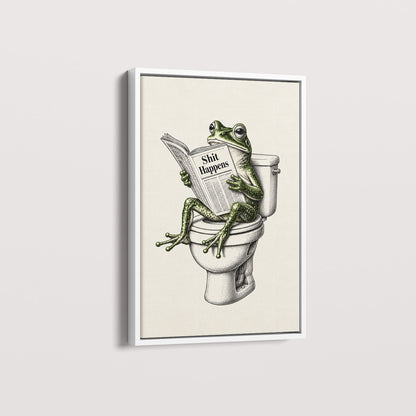 Quadro Sapo no lavabo