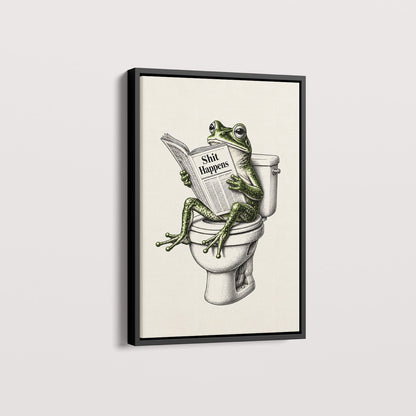 Quadro Sapo no lavabo