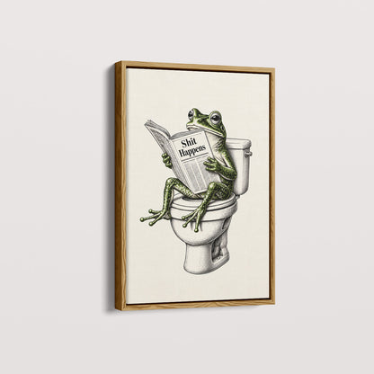 Quadro Sapo no lavabo