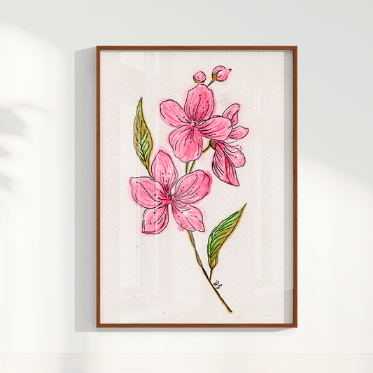 Quadro Flor de cerejeira por Rayana Karoline