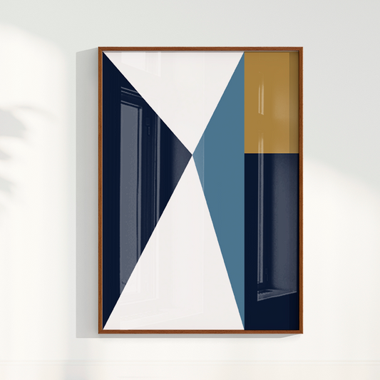 Quadro Geométrico Triângulos I por Flávia Miranda