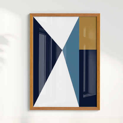 Quadro Geométrico Triângulos I por Flávia Miranda